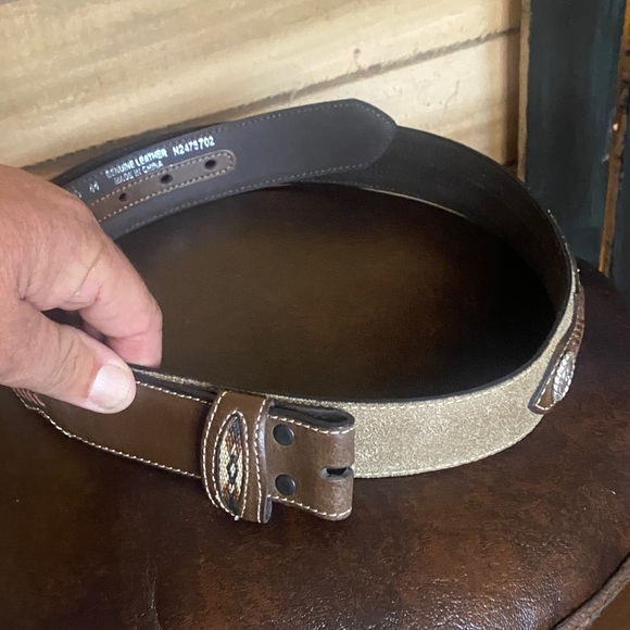 Nocona Other - Nocona Men's western Brown genuine Leather Belt size 44 no buckle